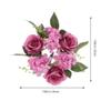 3pcs Artificial Rose Candle for Table Decor Elegant Floral Wreath for Weddings Parties Lightweight Realistic Design Centerpiece for Home Decoration view 3