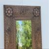 23" PUNCHED TIN MIRROR Mexican handmade hacienda style mirror, folk art view 2