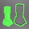 Creeper Block Square Video Game Cookie Cutter & Stamp view 3