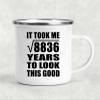 Designsify Gifts, 94th Birthday Took Square Root of 8836 Years To Look Good, 12oz Camping Mug Stainless Steel Enamel Tea-Cup with Handle - for Anniversary Christmas Mothers Day Fathers Day Party view 3
