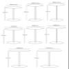 Counter Bistro Pub Tables, Metal End Table/Side Table/Nightstand/Round Small Table for Living Room, Patio, Sunroom, White (Size : Dia 70 x H 72cm) view 3