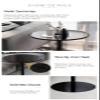 Counter Bistro Pub Tables, Metal End Table/Side Table/Nightstand/Round Small Table for Living Room, Patio, Sunroom, White (Size : Dia 70 x H 72cm) view 4