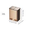 Garbage Recycling Bin 18L/24LHousehold Stainless Steel Trash Can Large Classified Trash Can Kitchen Living Room Office Double Trash Wastepaper Basket Kitchen Trash Can (Color : Silver, Size : 24l) view 2