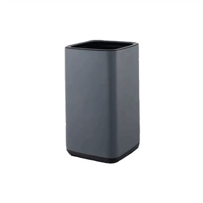 DYPASA Garbage Recycling Bin Stainless Steel Trash Can Household Double-Deck Bin Without Lid Bedroom Toilet Office Waste Paper Basket Kitchen Trash Can (Color : Gris, Size : 15l)