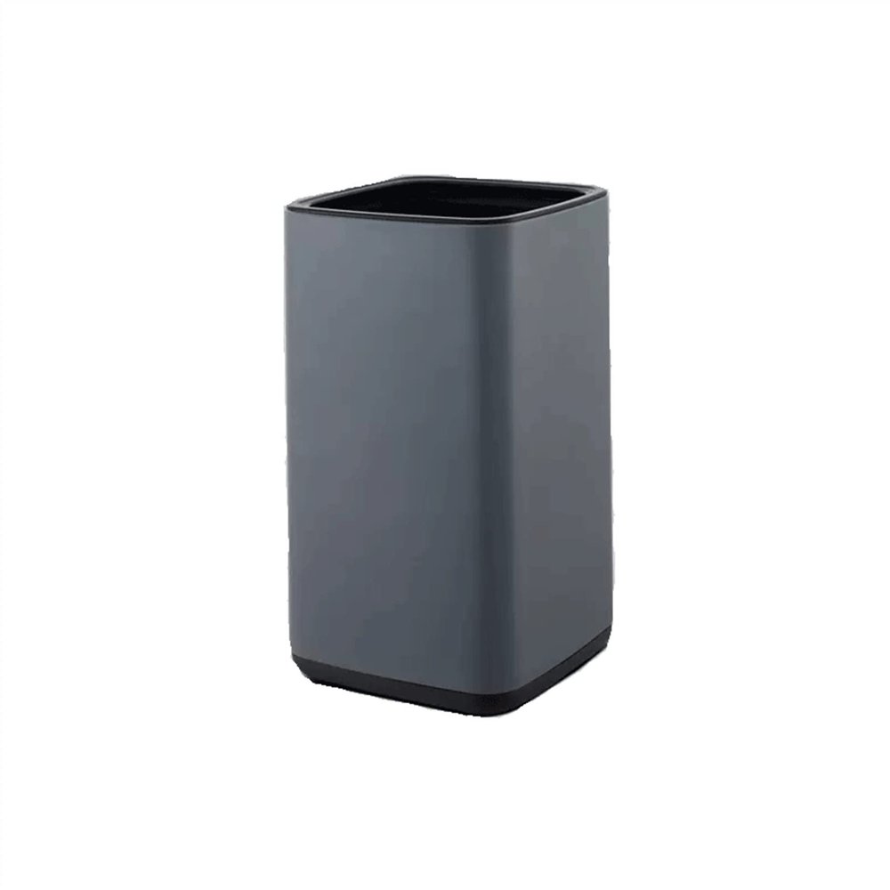 DYPASA Garbage Recycling Bin Stainless Steel Trash Can Household Double-Deck Bin Without Lid Bedroom Toilet Office Waste Paper Basket Kitchen Trash Can (Color : Gris, Size : 15l)