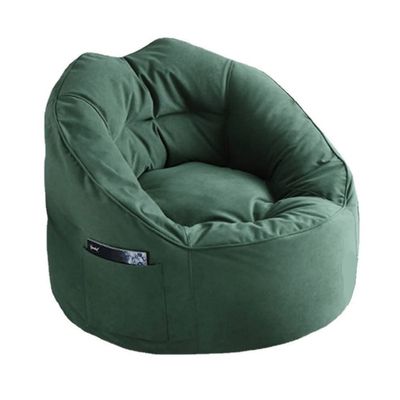 SXBCyan Bean Bag Chair Cover (Without Filler) Lazy Sofas Cover Cotton Lounger Chairs Seat Bean Bag Pouf Puff Couch Tatami Living Room Beanbags(Single-Green)