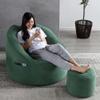 SXBCyan Bean Bag Chair Cover (Without Filler) Lazy Sofas Cover Cotton Lounger Chairs Seat Bean Bag Pouf Puff Couch Tatami Living Room Beanbags(Single-Green) view 2