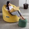 SXBCyan Bean Bag Chair Cover (Without Filler) Lazy Sofas Cover Cotton Lounger Chairs Seat Bean Bag Pouf Puff Couch Tatami Living Room Beanbags(Single-Yellow) view 2