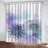 Abstract Dandelion Blackout Curtains, 3D Ink Letters Print Window Curtains, Thermal Insulated Room Darkening Grommet Drapes 2 Panel Set for Living Room Bedroom Kitchen Decor 42" W x 45" L view 1