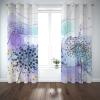 Abstract Dandelion Blackout Curtains, 3D Ink Letters Print Window Curtains, Thermal Insulated Room Darkening Grommet Drapes 2 Panel Set for Living Room Bedroom Kitchen Decor 42" W x 45" L view 2