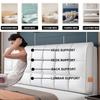 ZZYK Leather Headboard Pillow,Solid Color Rectangle Headboard Reading Pillow,Headboard Upholstered Bed Backrest Large Bolster Wedge Pillowboard Headboard,White,No Headboard 59" view 2