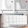 ZZYK Leather Headboard Pillow,Solid Color Rectangle Headboard Reading Pillow,Headboard Upholstered Bed Backrest Large Bolster Wedge Pillowboard Headboard,White,No Headboard 59" view 3