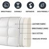 ZZYK Leather Headboard Pillow,Solid Color Rectangle Headboard Reading Pillow,Headboard Upholstered Bed Backrest Large Bolster Wedge Pillowboard Headboard,White,No Headboard 59" view 4