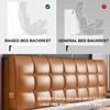 ZZYK Leather Headboard Pillow,Solid Color Rectangle Headboard Reading Pillow,Headboard Upholstered Bed Backrest Large Bolster Wedge Pillowboard Headboard,Brown,No Headboard 35.4" view 3