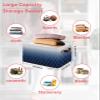Navy Leaves Large Storage Baskets Bins Gradient Moroccan Modern Abstract Geometric Collapsible Storage Box Laundry Organizer for Closet Shelf Nursery Kids Bedroom 2 Pack 15x11x9.5 view 2