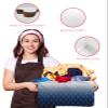 Navy Leaves Large Storage Baskets Bins Gradient Moroccan Modern Abstract Geometric Collapsible Storage Box Laundry Organizer for Closet Shelf Nursery Kids Bedroom 2 Pack 15x11x9.5 view 4