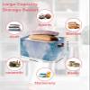 Blue Marble Large Storage Baskets Bins Modern Abstract Art Yellow Lines Ink Painting Collapsible Storage Box Laundry Organizer for Closet Shelf Nursery Kids Bedroom 2 Pack 15x11x9.5 view 2