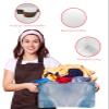 Blue Marble Large Storage Baskets Bins Modern Abstract Art Yellow Lines Ink Painting Collapsible Storage Box Laundry Organizer for Closet Shelf Nursery Kids Bedroom 2 Pack 15x11x9.5 view 4
