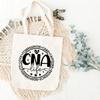 Certified Nursing Assistant Canvas Tote Bags for Women CNA Life Work Bag Reusable Grocery Bag Gift for CNA Nurse White view 3