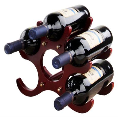 ALDEPO Wine Rack Tabletop Wine Racks I Creative Wooden Bottles Holder for 6 Liquor or Wine Bottles I Ideal for & Kitchen I Red Wine (Color : #1, Size : 80CMx20CM)