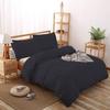 3 Piece Duvet Cover Set 100% Egyptian Cotton 800 Thread Count Super King (116"x98") Size Duvet Cover, Soft Breathable Luxury Bedding Set with Zipper Clouser & Corner Ties - Black Solid view 3