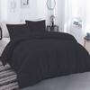 3 Piece Duvet Cover Set 100% Egyptian Cotton 800 Thread Count Super King (116"x98") Size Duvet Cover, Soft Breathable Luxury Bedding Set with Zipper Clouser & Corner Ties - Black Solid view 4