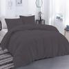 1 Piece Duvet Cover 100% Egyptian Cotton 800 Thread Count Oversized Queen (98"x98") Size Duvet Cover, Soft Breathable Luxury Bedding Set with Zipper Clouser & Corner Ties - Dark Grey Solid view 4