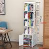 Katzowen Shelves Bookshelf Organizer Bookcase Round Rotating Bookshelf Bedside Table with Lockers Display Storage Organizer Shelves for CDs, Records view 3