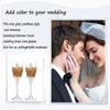 7oz Champagne Cup Wine Glasses Bride and Groom Champagne Flutes for Toasting,Wedding Gifts,Couples Gifts,Wedding Decorations (C) view 4