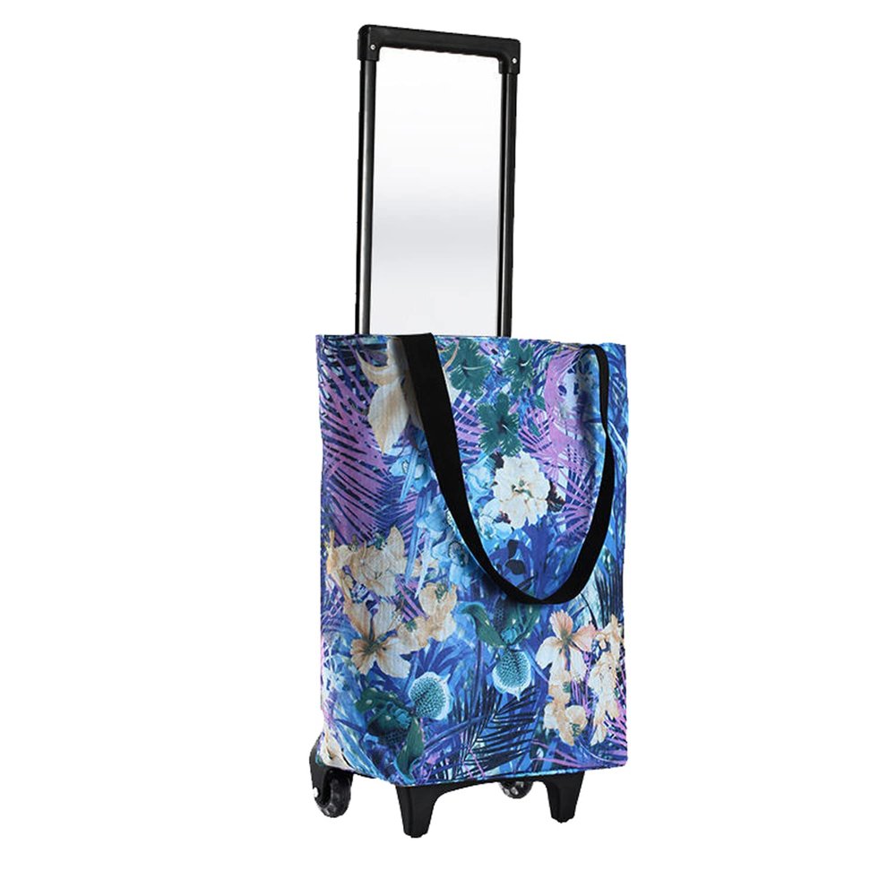 Folding Shopping Bag Lady Big Cart Shopping Bag Storage Bag Portable Buy Vegetable Trolley with Wheels Market b