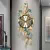 Big Wall Clocks for Living Room Decor, Creative Gold Fish Design Silent Wall Clock for Bedroom Kitchen Home Office Indoor(Size:Vertical) view 2