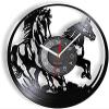 12In Wall Clock Silent Non-Ticking Horses Vinyl Record Wall Clock Horse Silhouette Laser Etched Album Music Record Wall Clock Horseman Home Decor Watch view 1