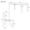 SIYSNKSI 7-Piece Dining Table Set, Wooden Mutifunctional Extendable Table with 12 Leaf and 2 Drawers, Wood Kitchen Set with 6 Dining Chairs, Ideal for Kitchen, Dining Areas (Natural Wood Wash-006) view 4
