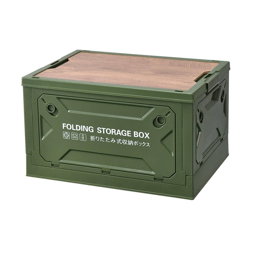ECHEFS 5-Door Storage Box Folding Wooden lid Storage Box car Backup Storage Box Outdoor Camping Picnic Storage Box
