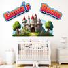 Personalized Castle Wall Stickers Fairy Tale Peel and Stick Wall Art Decals Bedroom Living Room Baby Nursery (24" x 12") view 3