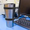 Cabilock 5 Colors Anti-Slip Adjustable Tumbler Travel Handle 30 Oz Stainless Steel Cup Holder for Mug, Travel Cup Tumbler Cup, Black (7M122815F9172F) view 3