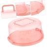 Cabilock 1pc Portable Buckle Cake Carrier Handle Round Cupcake Holder Tray for Transport for Parties Bakeries and Home Use Design view 3