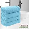 American Veteran Towel, Hand Towels for Bathroom Set of 4, 100% Cotton Turkish Hand Towel Sets, Soft Hand Face Towels, Sky Blue Hand Towels view 2