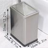 DYPASA Garbage Recycling Bin Small Modern 2.6 Gallon Rectangular Metal Kitchen Trash Can with Lid, Compact Trash Can for Bathroom, Kitchen, Craft Room, Office, Garage - Silver Kitchen Trash Can view 2