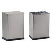DYPASA Garbage Recycling Bin Small Modern 2.6 Gallon Rectangular Metal Kitchen Trash Can with Lid, Compact Trash Can for Bathroom, Kitchen, Craft Room, Office, Garage - Silver Kitchen Trash Can view 3