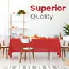 5 Pack Premium Red Plastic Tablecloth - 108 x 54 in. Disposable Rectangle Plastic Cloths - Decorative Rectangle Table Cover Smooth Tablecloth - Disposable Table Cloths Decoration Parties, Wedding Fun! view 2