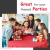 5 Pack Premium Red Plastic Tablecloth - 108 x 54 in. Disposable Rectangle Plastic Cloths - Decorative Rectangle Table Cover Smooth Tablecloth - Disposable Table Cloths Decoration Parties, Wedding Fun! view 3
