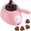 Electric Melter for Chocolate and Candy Melts, Fondue Pot, DIY Candy Maker, for Dessert, Special Occasion, Romantic Dinner,Pink view 2