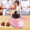 Electric Melter for Chocolate and Candy Melts, Fondue Pot, DIY Candy Maker, for Dessert, Special Occasion, Romantic Dinner,Pink view 3