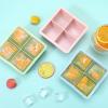 4 cells of silicone ice cube ice mold homemade food supplement ice ball frozen ice cube mold ice tray ice cube mold green view 2