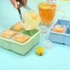 4 cells of silicone ice cube ice mold homemade food supplement ice ball frozen ice cube mold ice tray ice cube mold green view 3