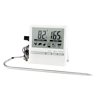 REPYL Digital Cooking Thermometer With Timer And Probe For Oven, Barbecue, And Food Temperature Measurement (Color : A)