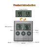 REPYL Digital Cooking Thermometer With Timer And Probe For Oven, Barbecue, And Food Temperature Measurement (Color : A) view 3
