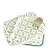 Place mat Dining Table Place Mats Leather Placemat Green Floral Insulated Placemat Plate Mat Home Daily Use Coffee Table Mat No Wash Bowl Mat Pot Mat Table Mat Heat-Resistant Placemats Anti-Skid Place view 2