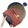 Place mat Dining Table Place Mats Round Solid Color Leather Placemats Table Mats Thickened Heat Insulation Mat Home Day Use Washable Rivet Round Mat Heat-Resistant Placemats Anti-Skid Placemats ( Colo view 2